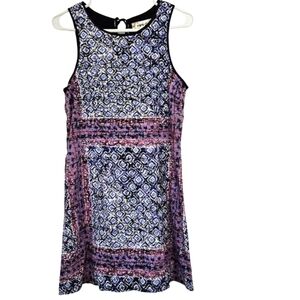 Mimi Chica Womens Batik Print Blue Pink Dress Medium‎ Summer Beach Casual Tank